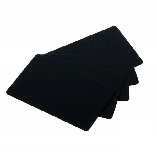 Cartes vierges fines en PVC noir - pas de quantité de livraison minim