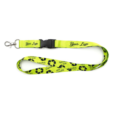 Organic lanyards printed 20 mm with carabiner hook and...