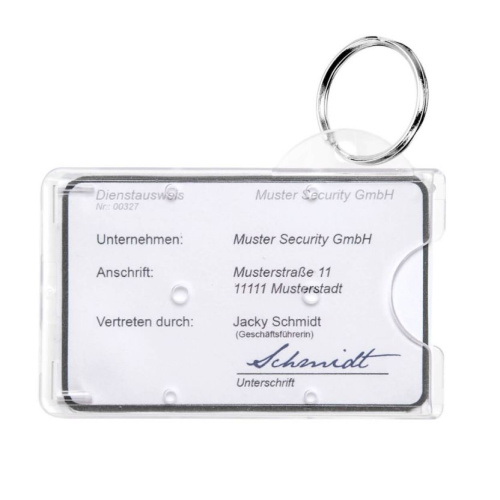 ID-kortshållare styv med nyckelring