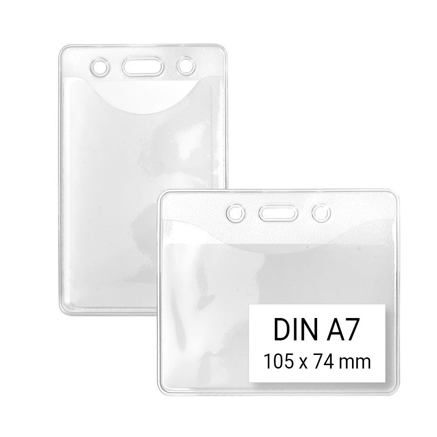 Clear Plastic Badge Holder, Vinyl Name Tag Holder With Slot, Event